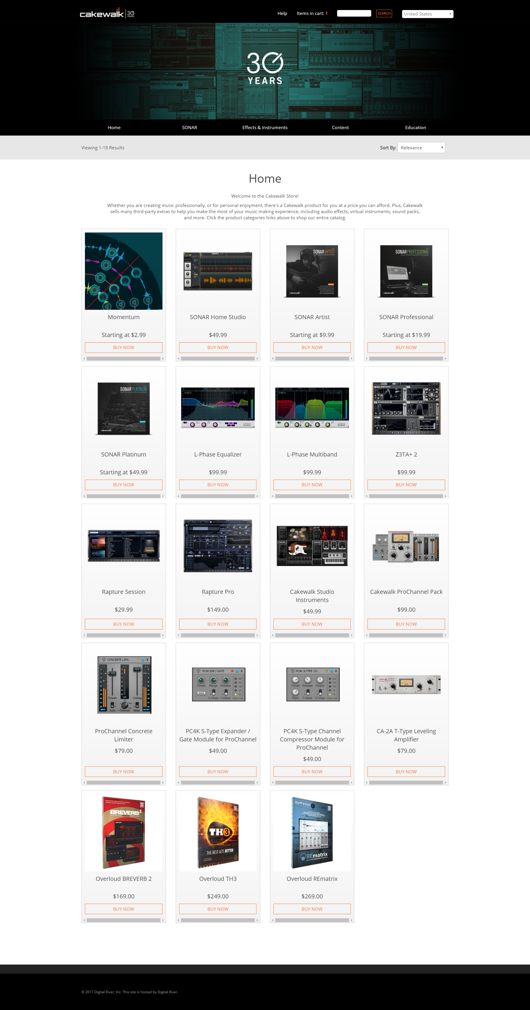 Cakewalk Store Catalog